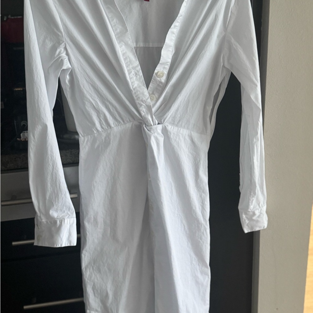 White Button-Up Dress